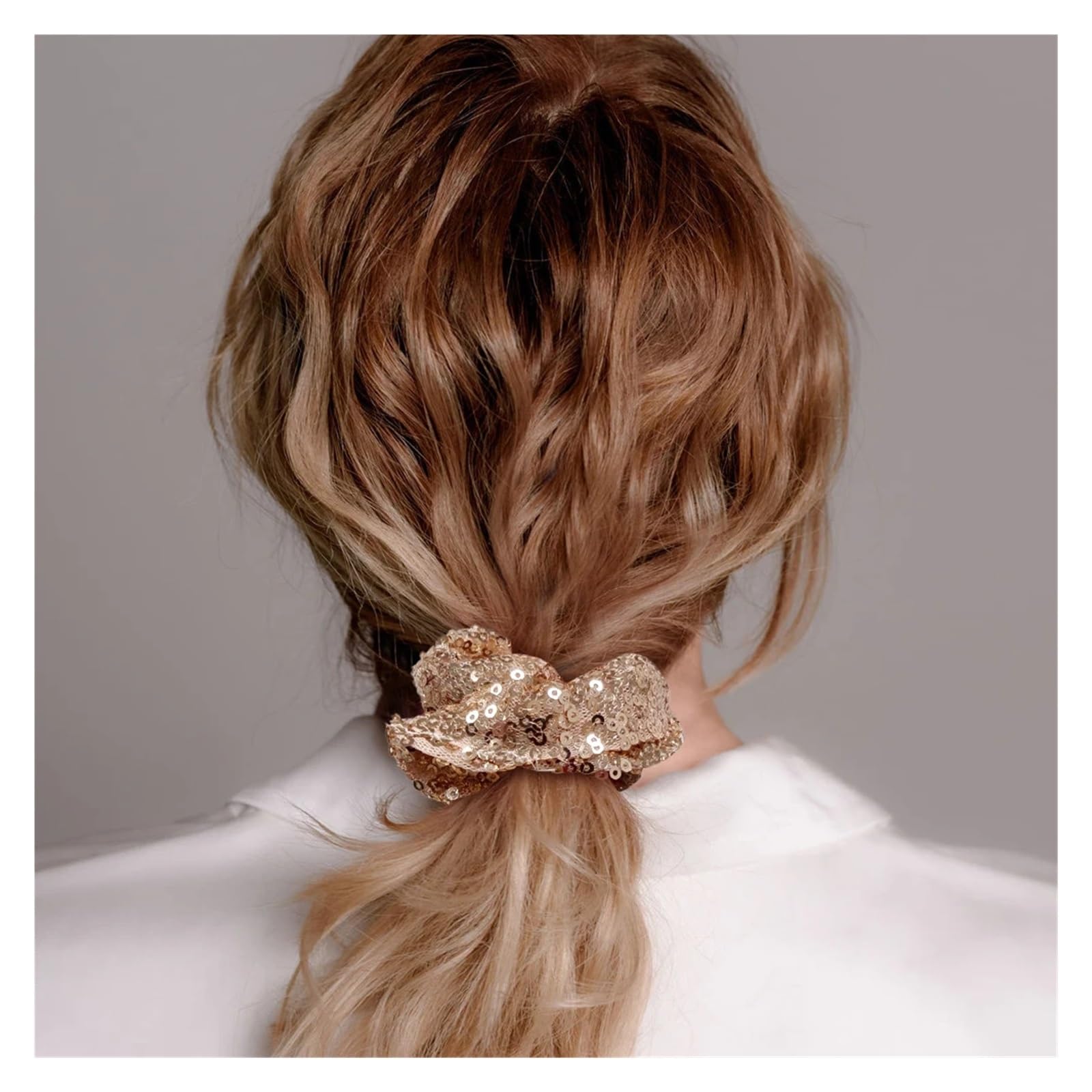 Coleteros pelo Mujer Juego de 180 coleteros con lentejuelas brillantes for el pelo, bandas elásticas 3,9 pulgadas for mujeres y niñas