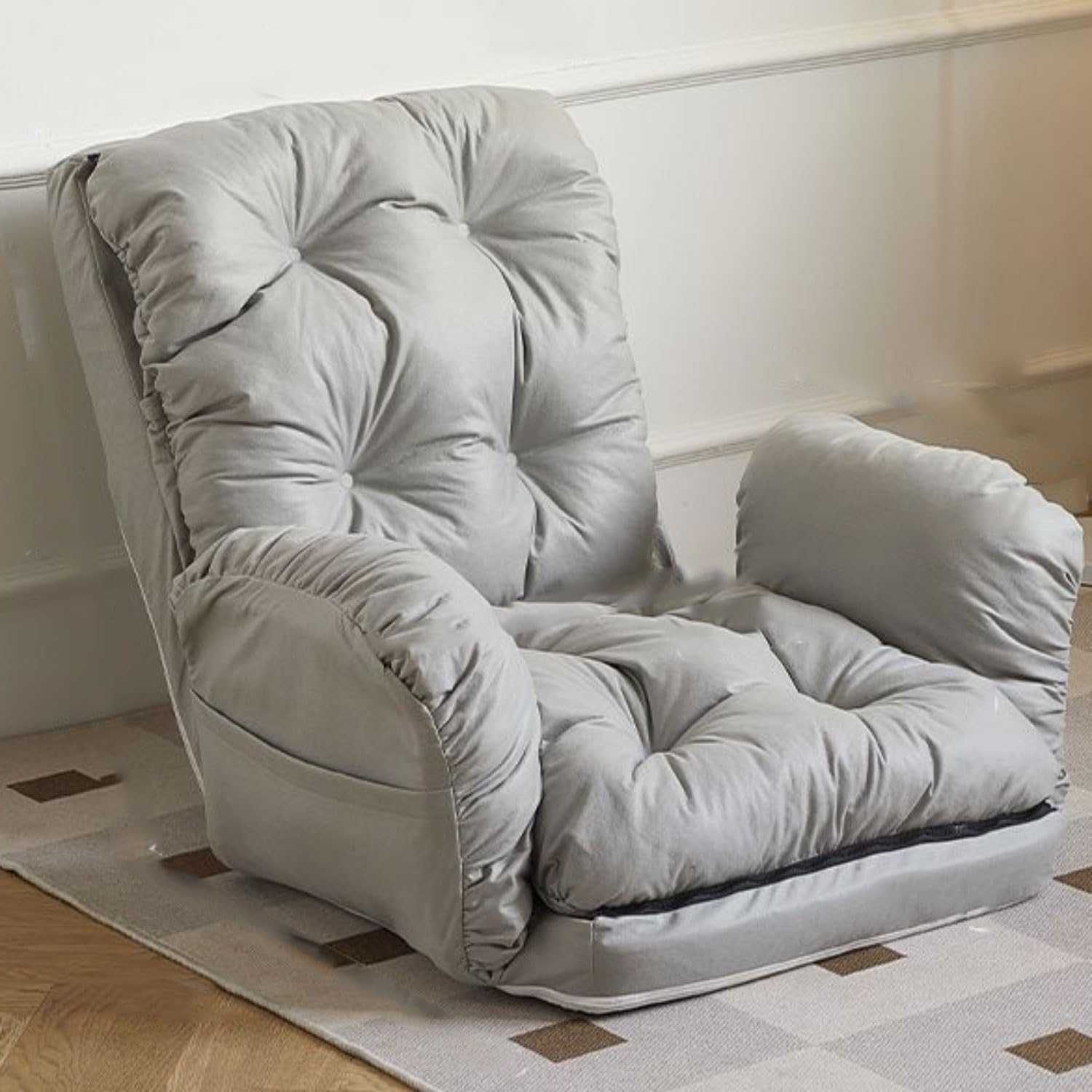 Loveseat Sofa rozkładana 4 w 1, składana sofa podłogowa kanapa z oparciem, rozkładana kanapa bez kości, składane krzesło do spania do salonu, nie wymaga montażu, sofa podłogowa, salon