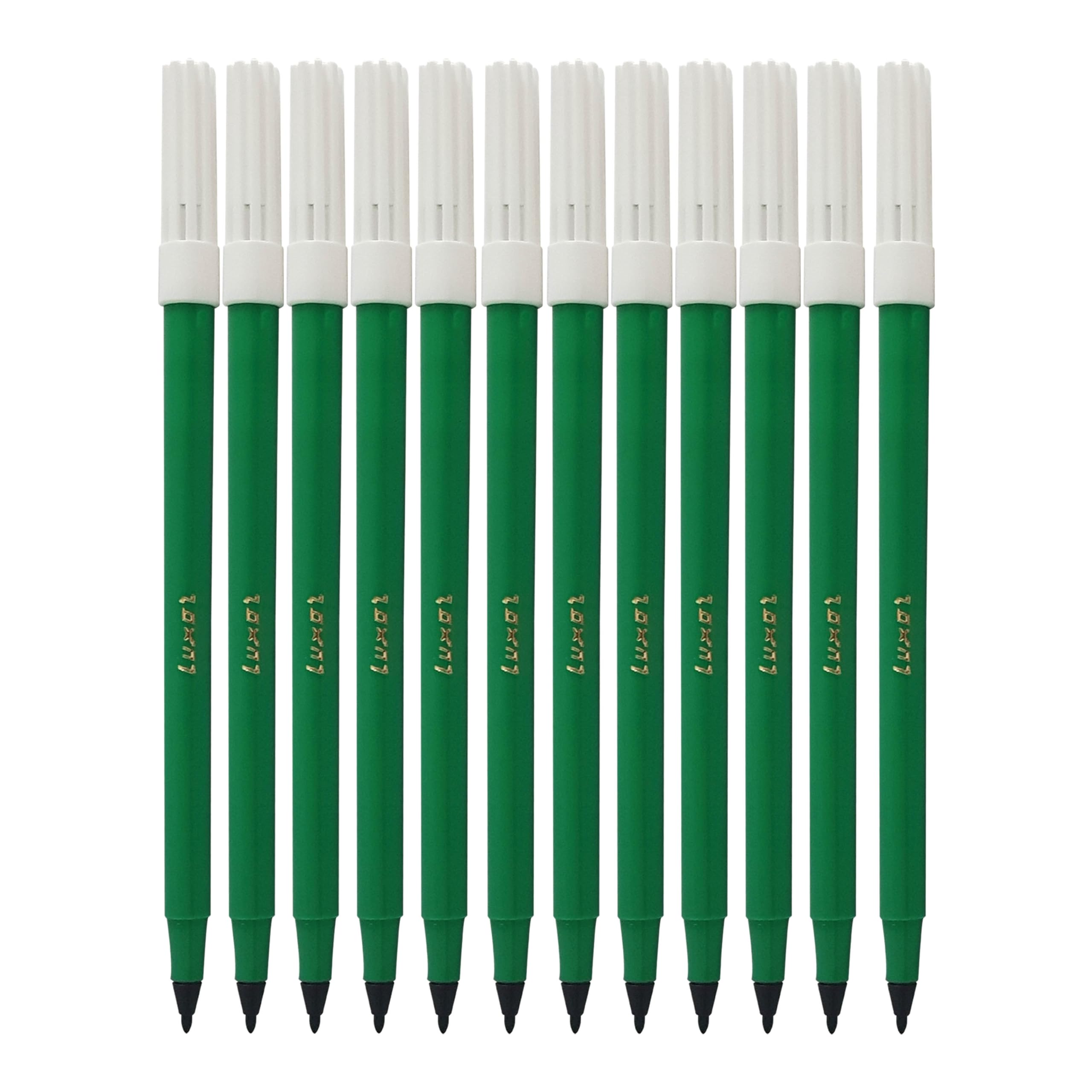 LUXSIN Single Colour Fineliner Pens, GREEN, Fine Point, Pack of 48, Smooth Precise n Detail Writing, Perfect for School Home Office Use, iZOFAX