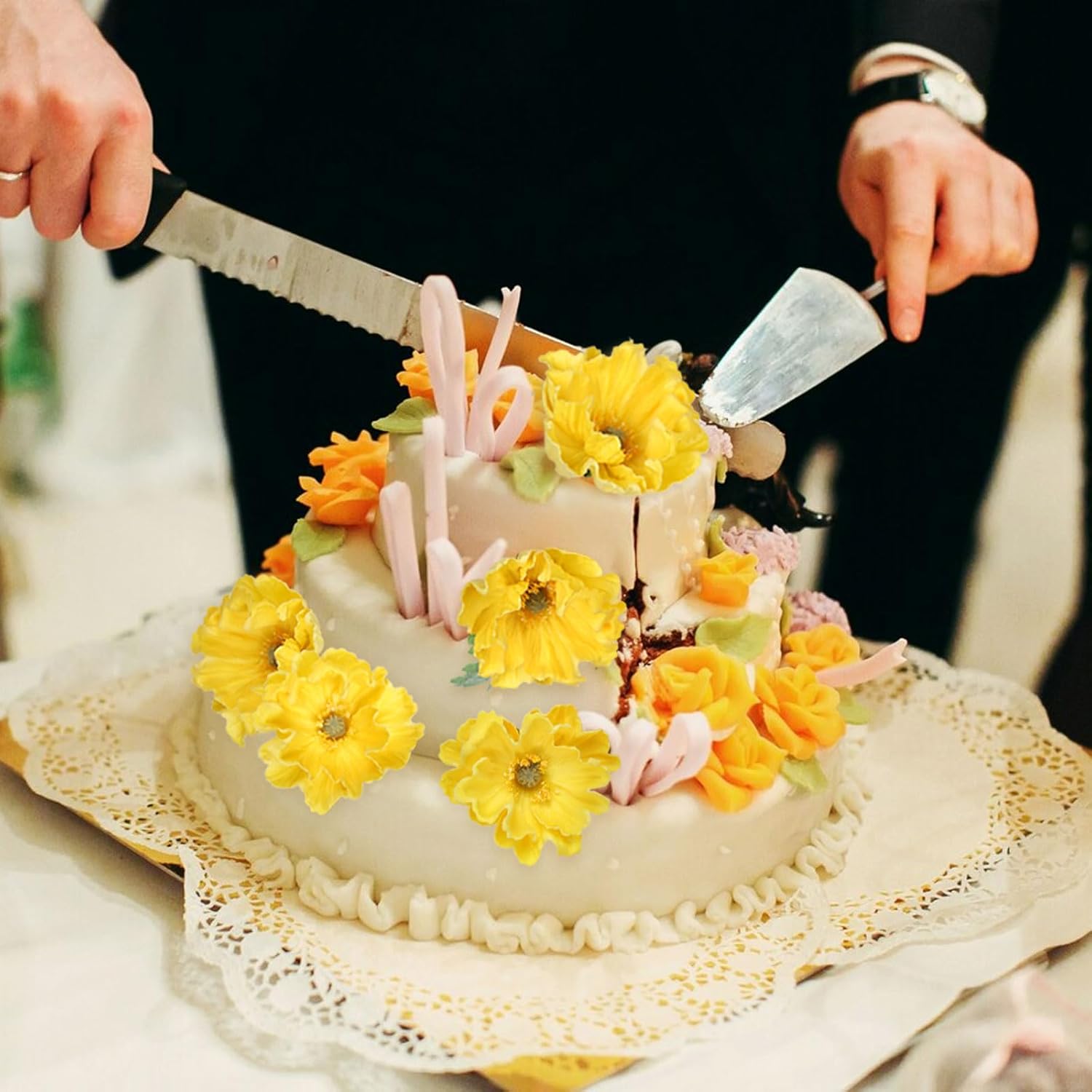 2 Bouquets Fake Poppies 10PCS Yellow Poppies Artificial Flowers Real Touch Faux Poppy Flowers for Wedding Party Office Home Decor(Yellow) - Image 5