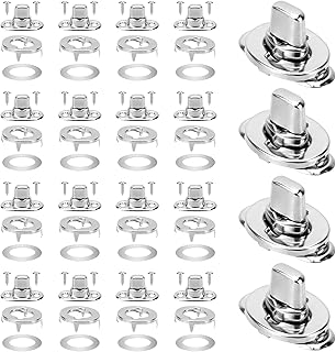 20 Sets Canvas Twist Lock Fasteners,Universal Marine Grade Tarp Fasteners Turn Buttons Eyelet and Stud Mounting Screws for Canvas Boats RVs Zinc Alloy Turn Fastener