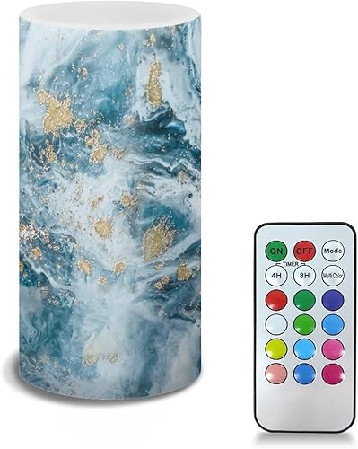 Vista 134 de Velas LED sin llama personalizadas que funcionan con pilas con temporizador remoto que cambia de color, personaliza fotos y texto, hazlo tú mismo tu