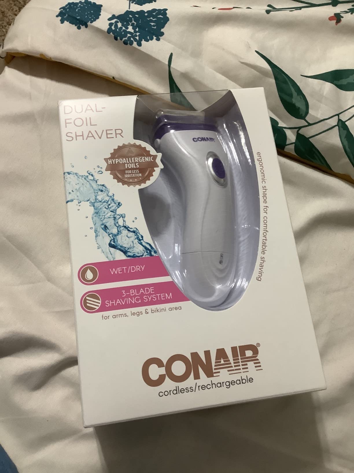 2/mo Finance Conair Ladies Cordless Twin Foil Shaver with PopUp