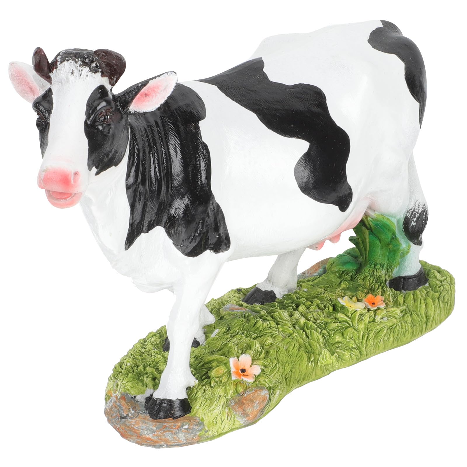 Figurine de vache compacte et résistante Uonlytech en résine pour extérieur
