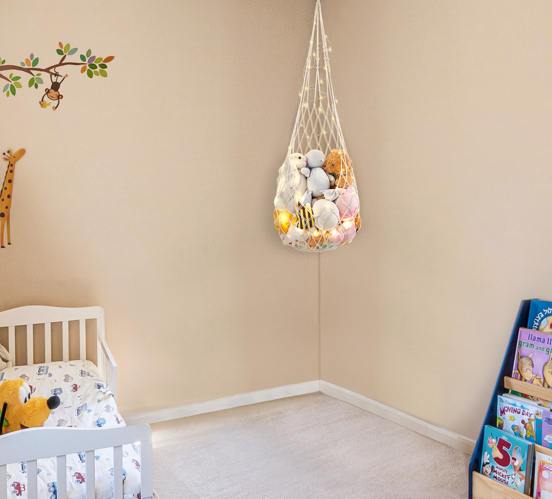 Dahey Stuffed Animal Storage Hammock Hanging Toy Storage