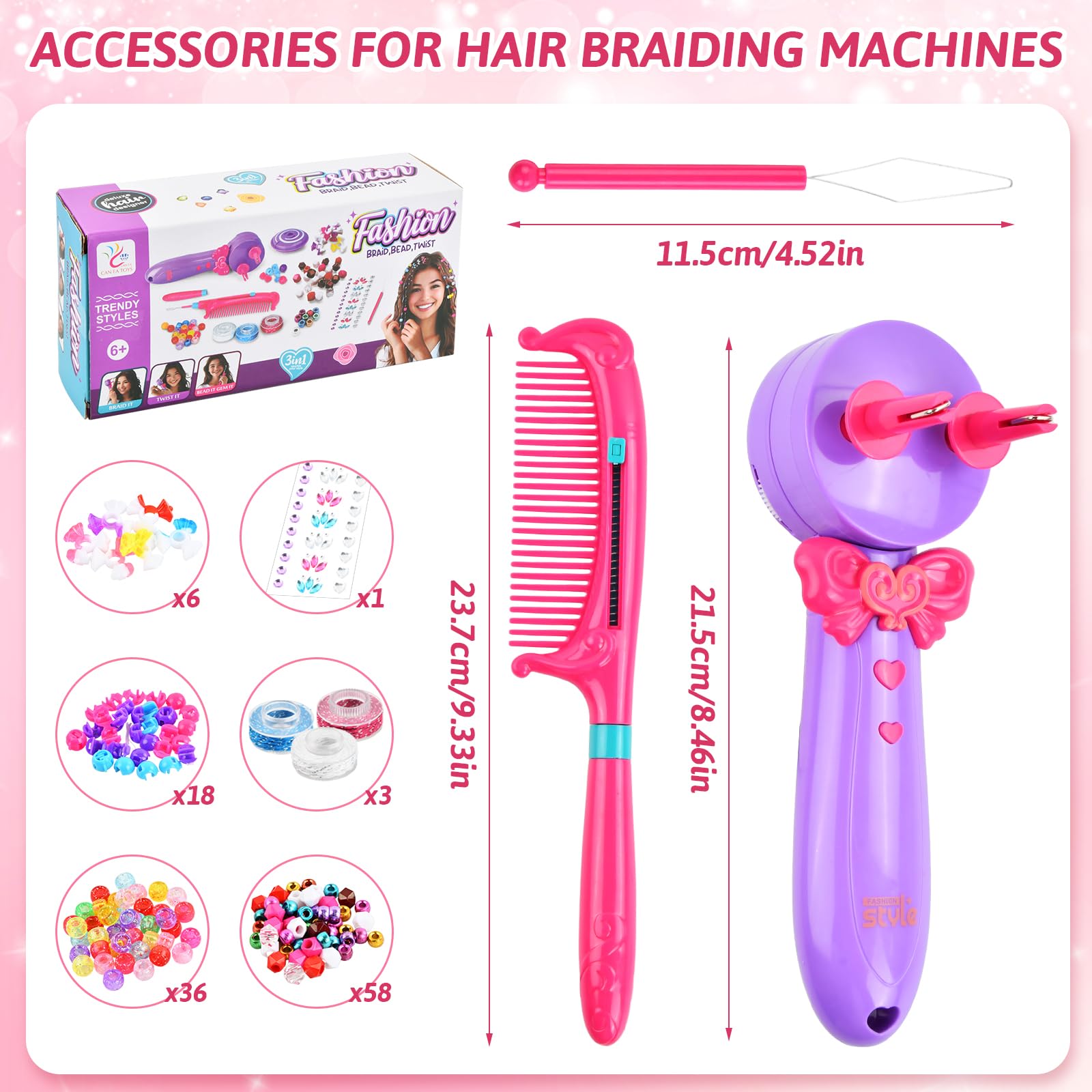 Trenzadora Automática de Cabello, Trenzador para Niñas, Máquina de Trenzado, Herramienta de Peinado DIY