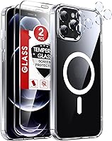 Vista 106 de LeYi Funda para iPhone XR: con protector de pantalla X2 + 2 funda para cámara [compatible con MagSafe] Funda protectora magnética i iphoneXR