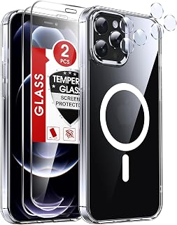 LeYi for iPhone-12-Pro-Max Case with Screen Protector Camera Cover Clear