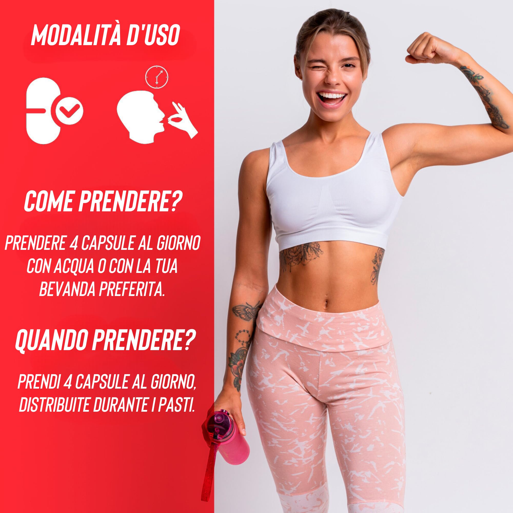 ANABOLIC POWER | Anabolizzanti Naturale | Gusto Neutro | Aiuta ad Aumentare la Tua Massa Muscolare | Arricchito con Ginkgo Biloba | 90 Capsule