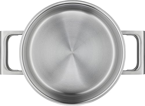 Miniatura 8 de WMF Ultimate Cool - Juego de cacerolas de inducción de 5 piezas con tapa de acero inoxidable, acero inoxidable mate cromargan, juego de ollas de