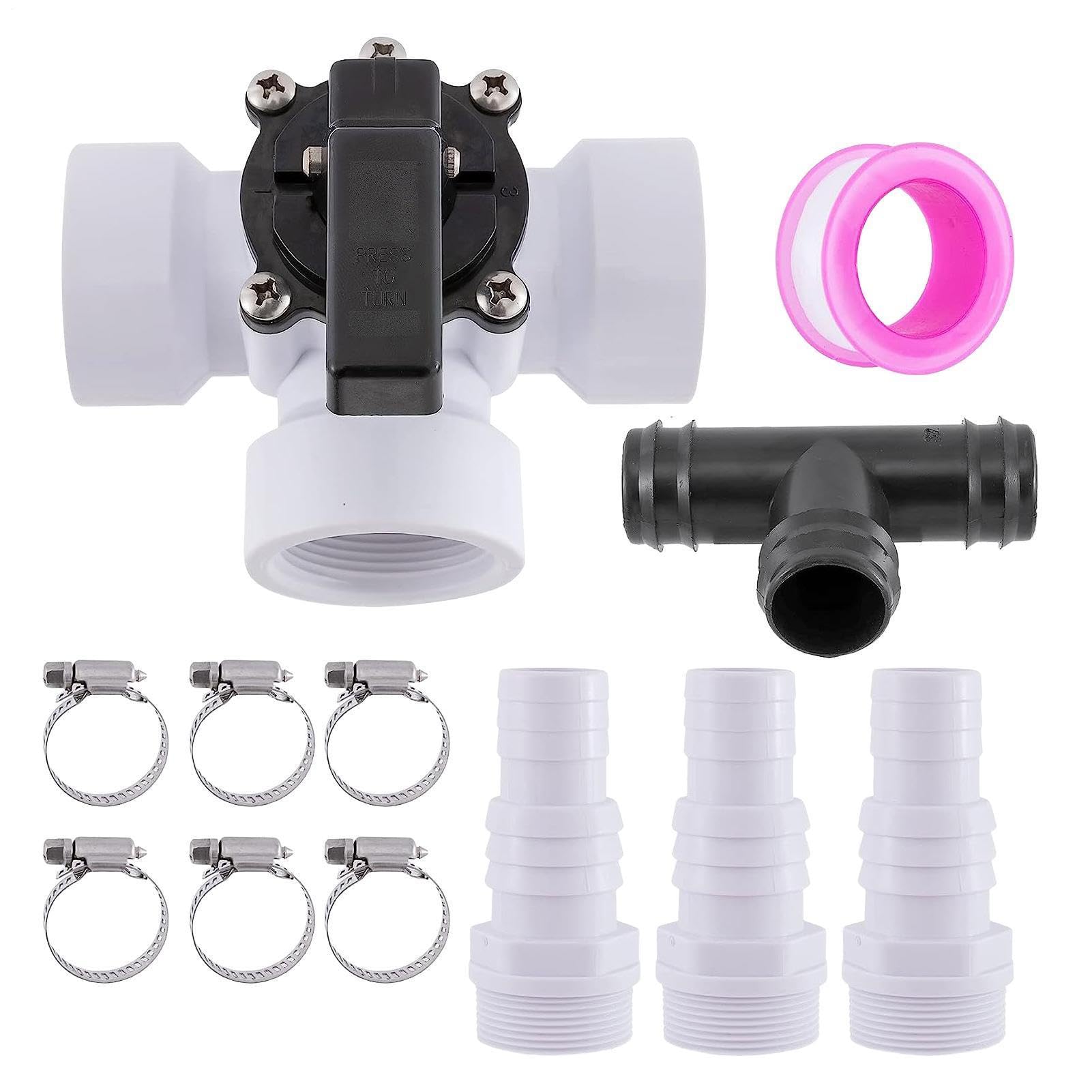 Solar Heater Bypass Kit - Regulation Set And Pool Diverter Valve | Hose Connection Attaching Múltiples Unidades | Quick Connect Pool Diverter Valve Regulation Set For Solar Heating System, Swimming