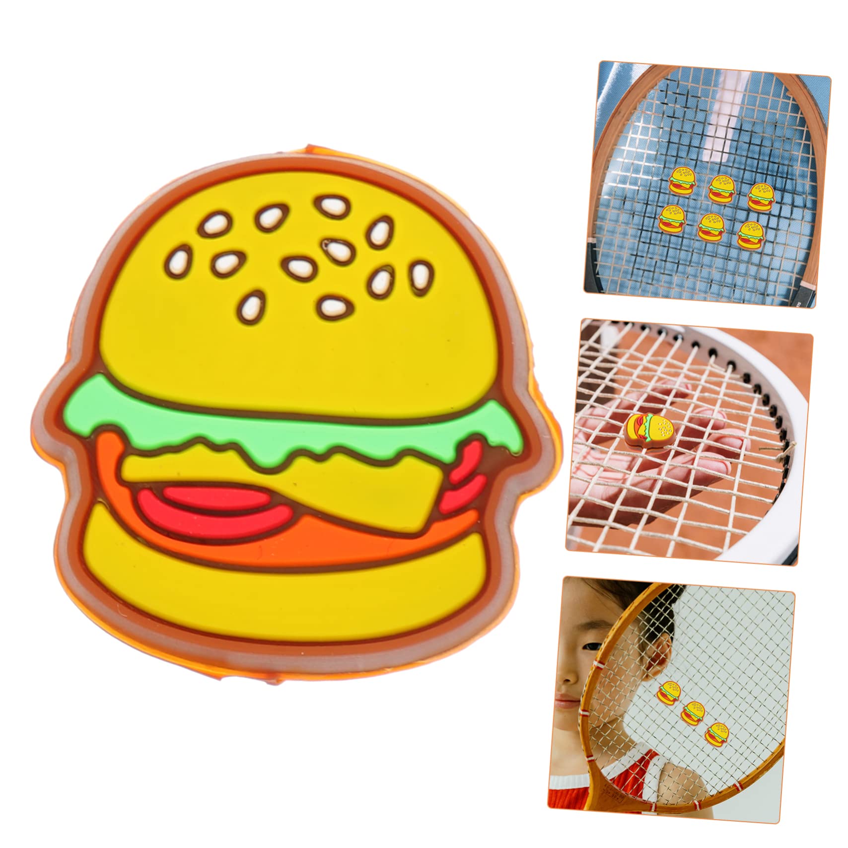 Sosoport 12 STK Stoßdämpfer für Tennisschläger Racket Dämpfer Tennis-Absorber-Dämpfer Vibrationsdämpfer für Tennis Tennisgeschenke für Männer Tennis Stoßdämpfer Pizza Lebensmittel Werkzeug