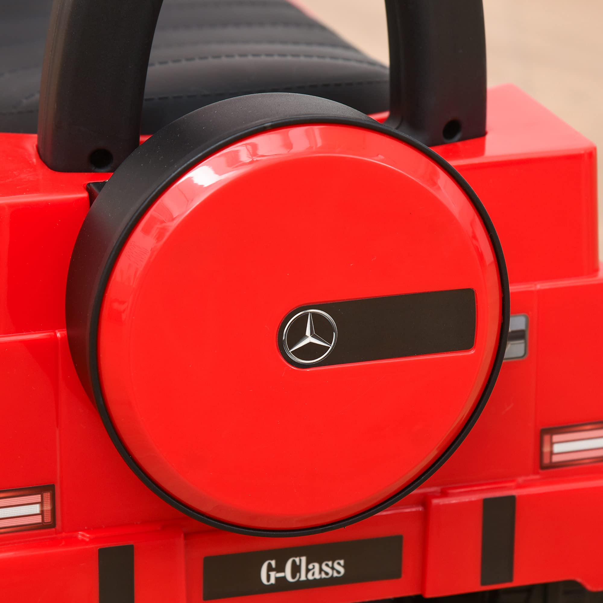 HOMCOM Camion Porteur Enfants véhicule à Pousser Licence Mercedes Benz 12-36 Mois Coffre klaxon phares Rouge