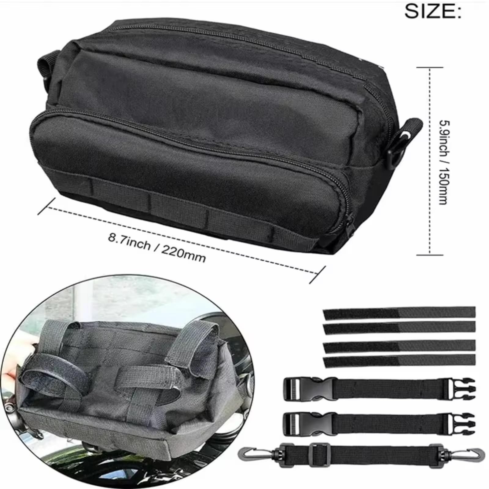 Compatibile Con Per R1250GS Per F800GS Per F700GS Dirt Moto Borsa Manubrio Barile Borse Multifunzione Stoccaggio Strumento Spalla Sacche Moto