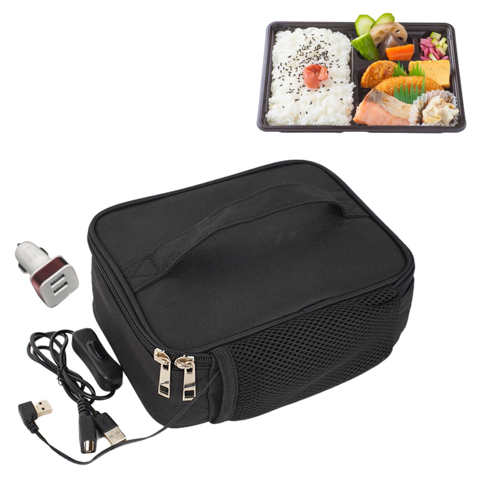 Amazon｜ランチバッグ 保温 USBヒーター内蔵 電熱 大容量 防水 お弁当