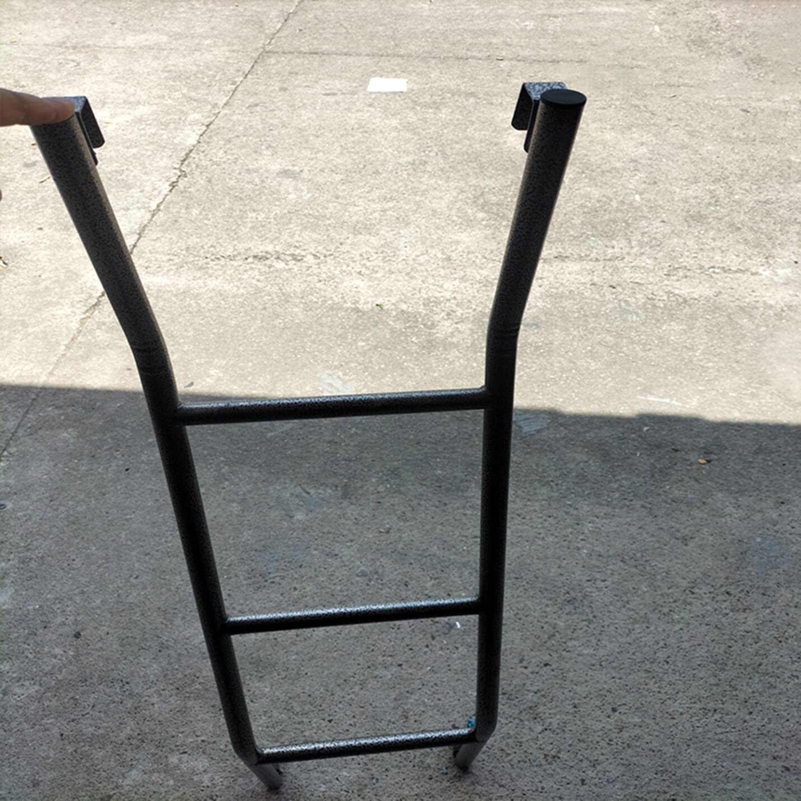 LXLZYXSF Kinderzimmer Doppelstockleiter Einhängeleiter Erhöhte Bettleiter 3 Stufen, Hochbett-Leiter Für Sohn Tochter, Eisen Ersatz Leiter (Color : Black, Size : 1.16m/3.8ft/45.6in)