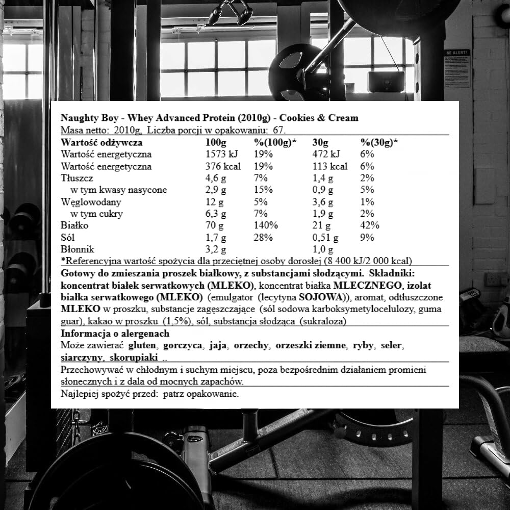 Naughty Boy Whey Advanced Protein (2010g) Cookies et crème
