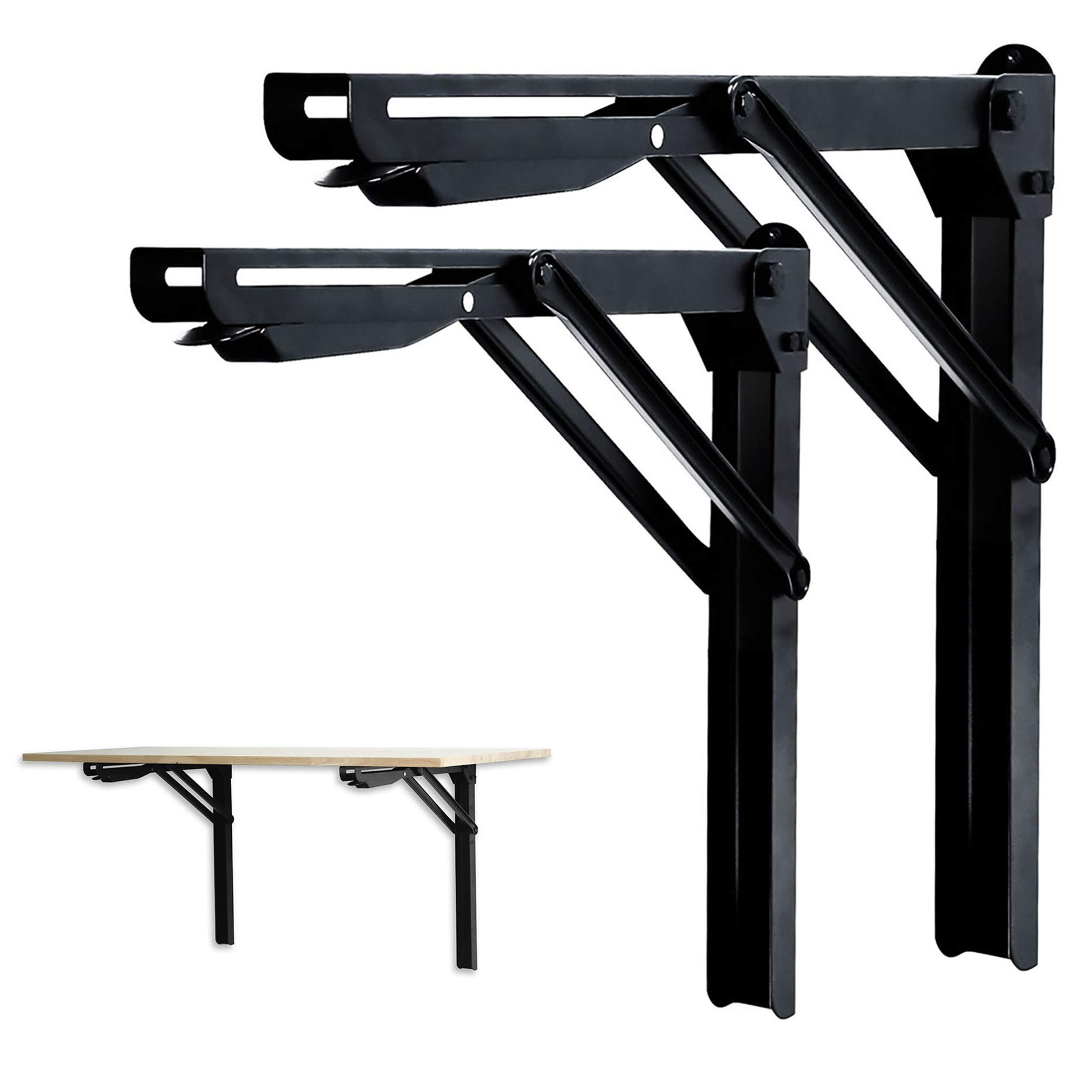 Buy 24" Folding Shelf Brackets, Collapsible Brackets for Shelves Wall
