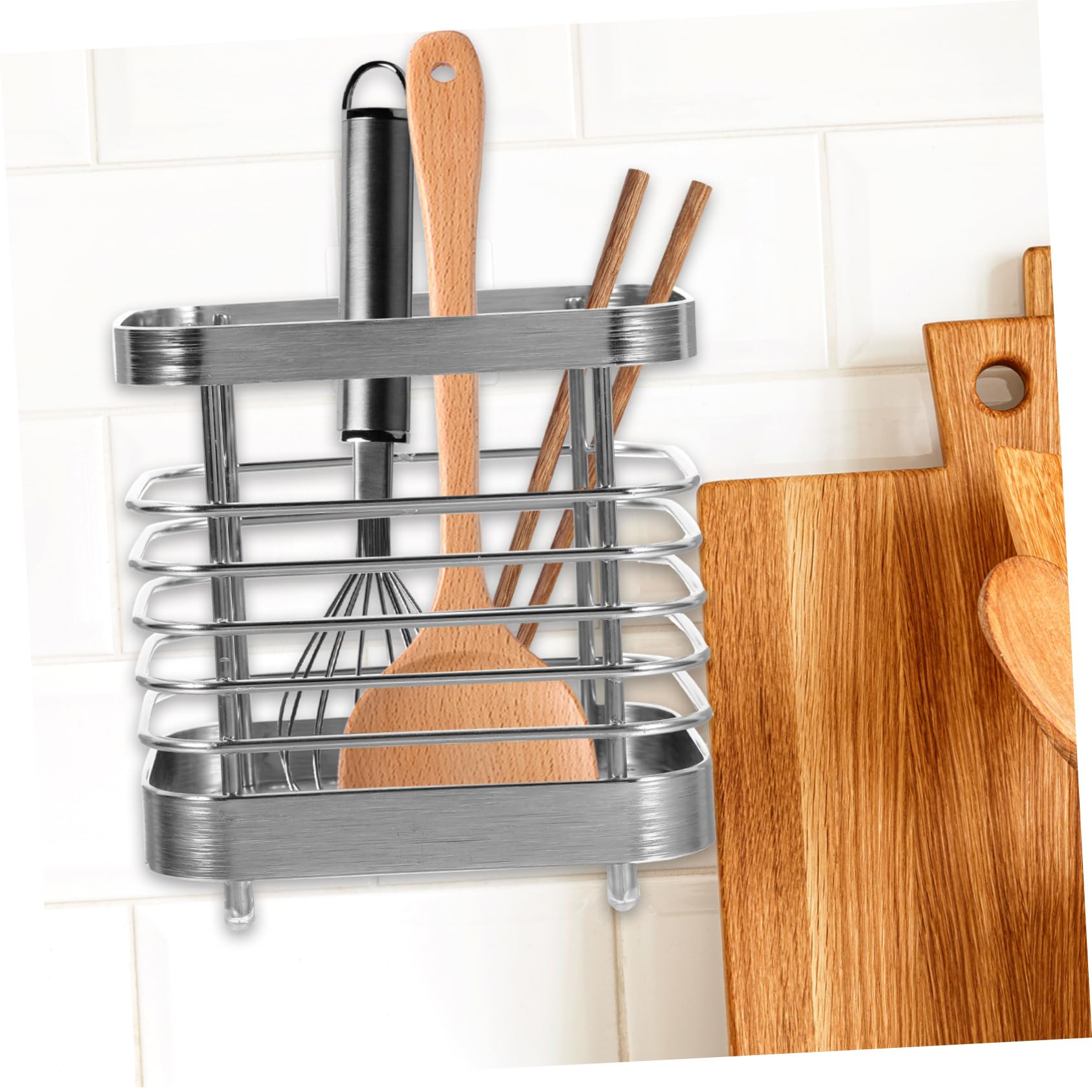Garneck 5 Pz portaspazzolino in acciaio inossidabile toothbrush holder Portaspazzolino dentifricio bacchette portautensili per bancone cucina portaposate dei cartoni animati