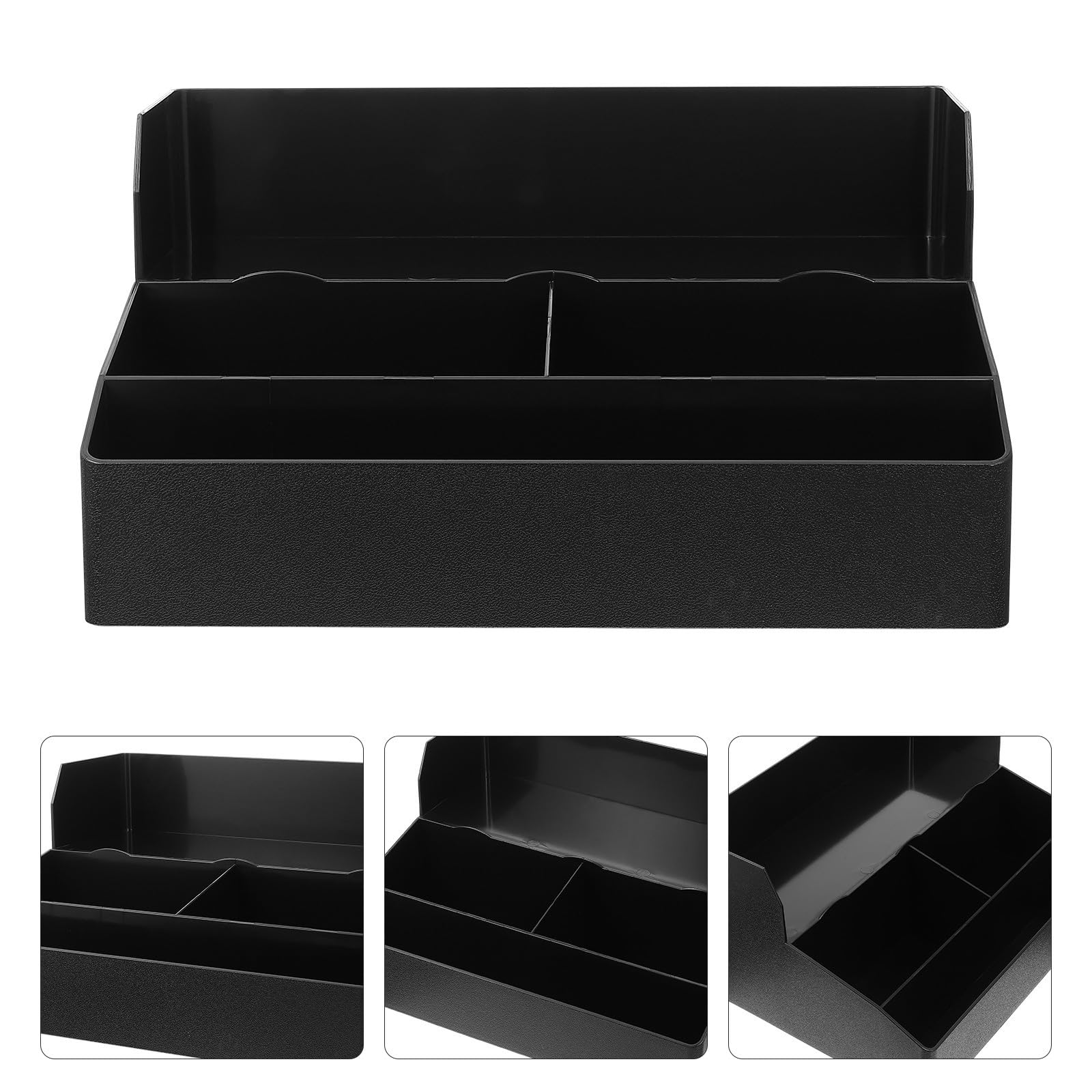 Caja Organizadora Multifunción Negro para Pp, Vasos de Papel Condimentos