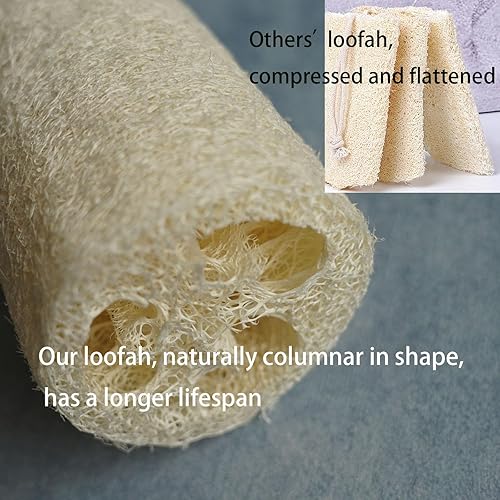 Miniatura 2 de Esponja de lufa cepillo de baño sin comprimir Esponja de lufa natural Esponja exfoliante corporal esponja biodegradable esponja de lufa multiusos