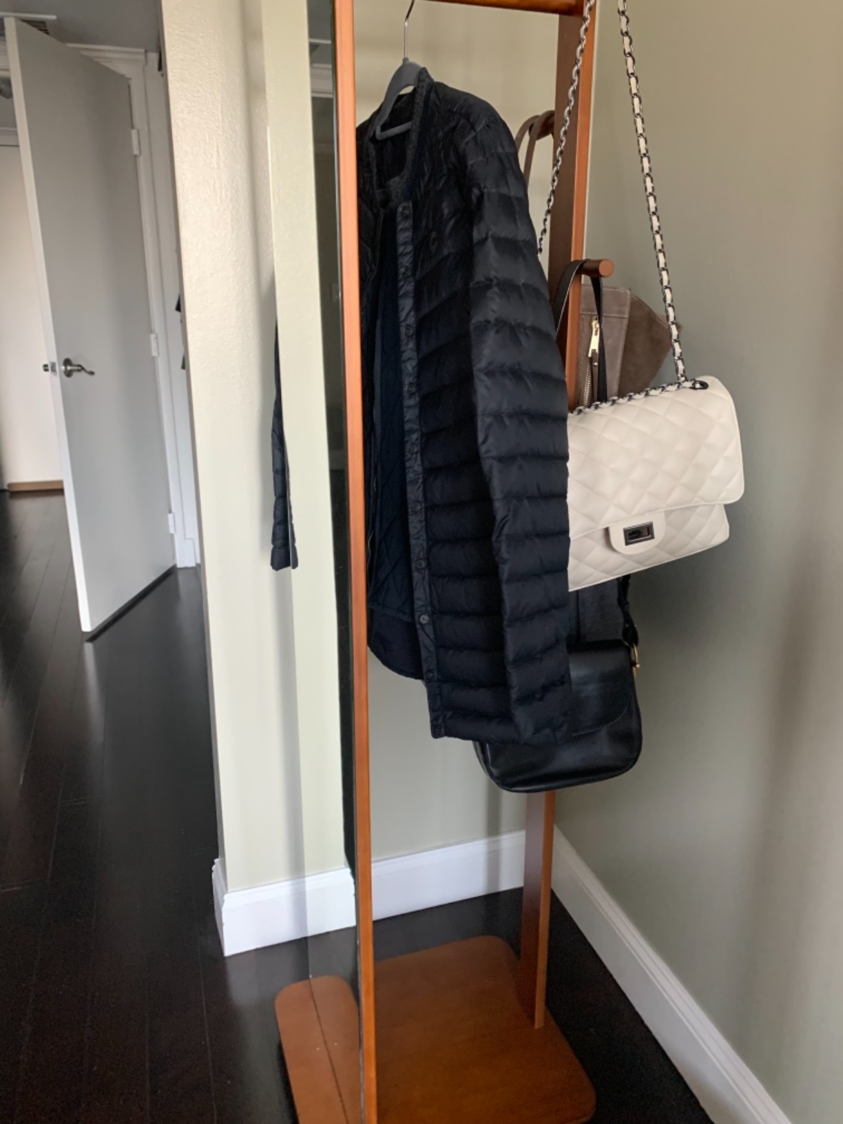 MYSELFLY Floor Mirror 67"×15" Full Length with Hanging