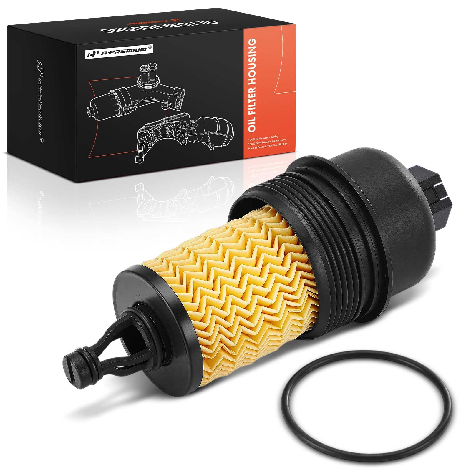 A-Premium Oil Filter Housing Cap Assembly Compatible with Maserati Ghibli 2014-2019 Levante 2017-2020 Quattroporte 2014-2019 3 0L Oil