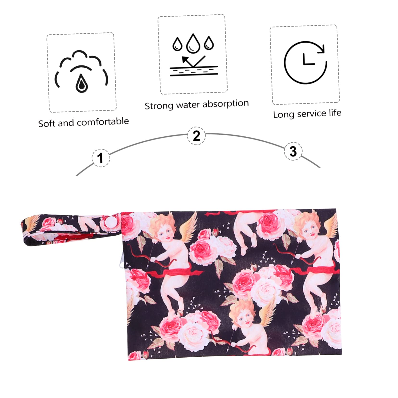 Ipetboom 15piezas Compresas Menstruales Reutilizables De Bambú Con Bolsa De Almacenamiento Absorbentes y Lavables Para Flujo Abundante