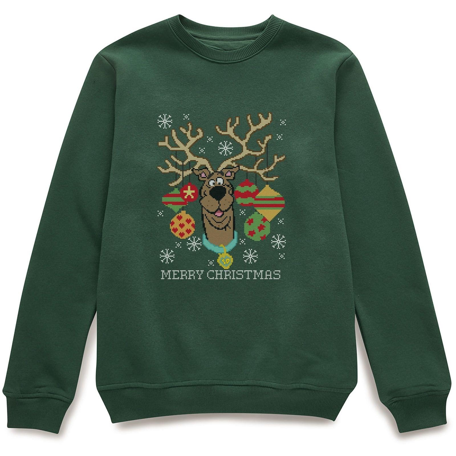 Zavvi Unisex Green Scooby Doo Christmas Jumper - Forest M