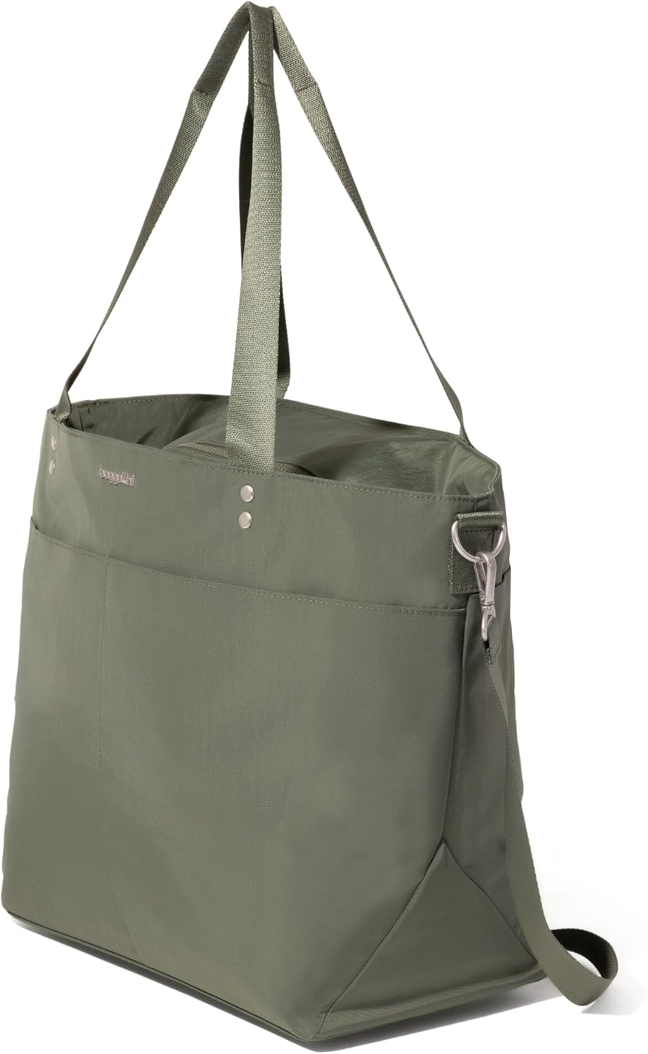 Baggallini Carryall Tote - Lightweight Nylon Zipper Top Weekender Travel Beach Bag w/Luggage Sleeve