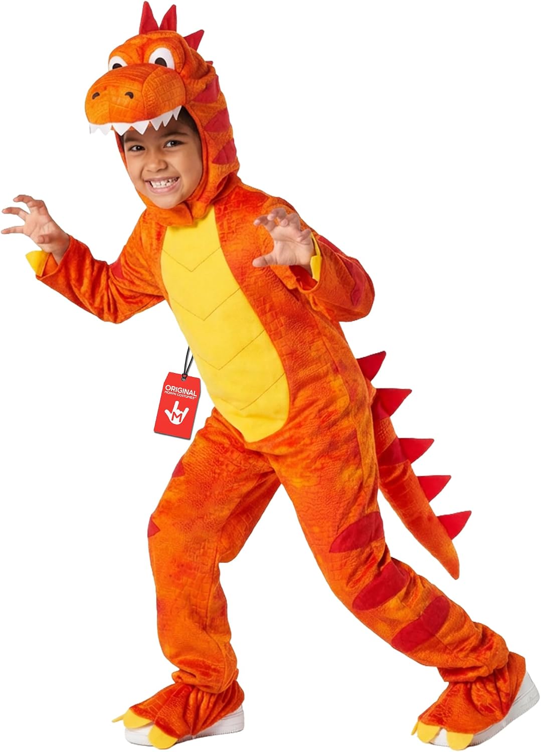 Morph - Orange Dinosaur Costume Kids, Kids Dinosaurs Halloween costumes, Toddler Dinosaur Costume