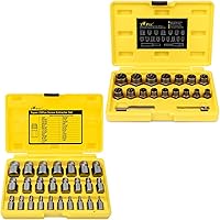 Vista 1 de Topec Juego de 43 extractores de pernos y tornillos, 25 piezas de extractor de tornillos y 18 piezas de extractor de tuercas de perno, para pernos