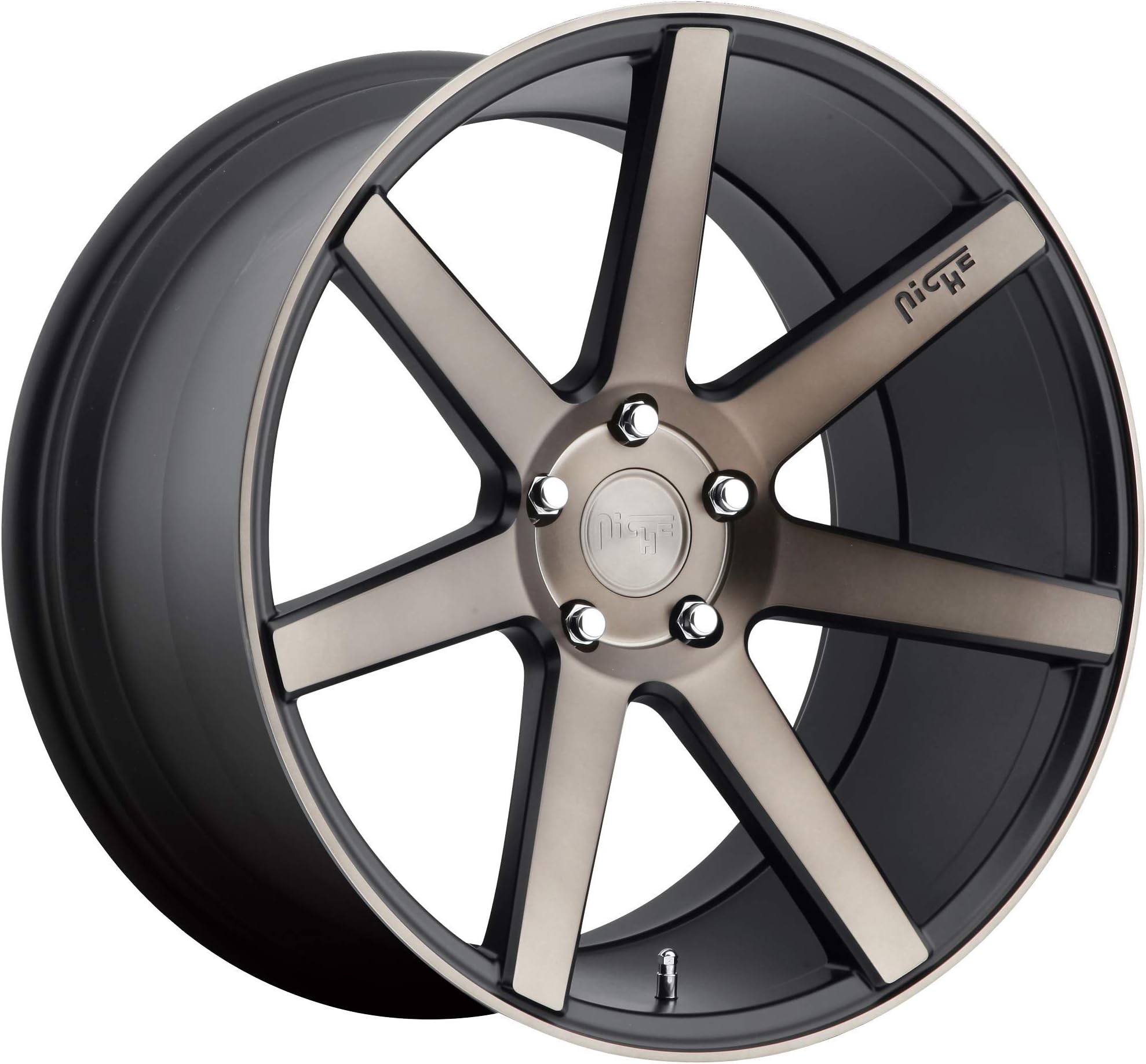 Niche Verona 19 Black Flake Wheel / Rim 5x100 with a 40mm Offset and a 66.1 Hub Bore. Partnumber M150198580+40