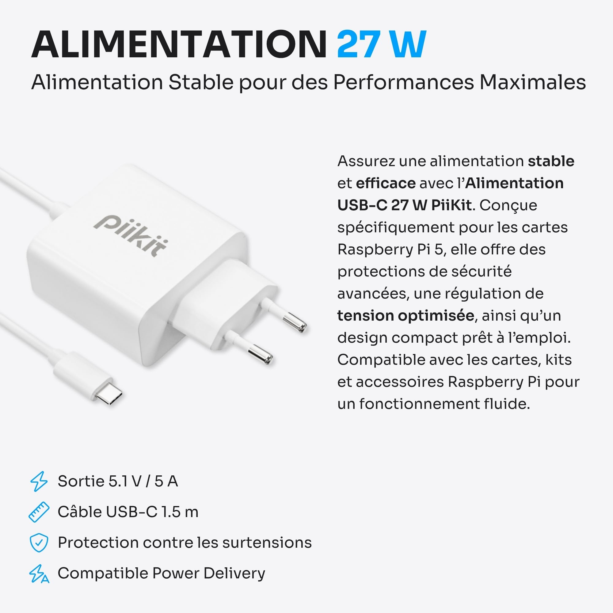 Starter Kit pour Raspberry Pi 5 4 Go | Carte MicroSD 64 Go | Alimentation 27 W | Boîtier avec Ventilateur Intégré et Dissipateur Thermique | Câble Micro-HDMI 4K 60 Hz