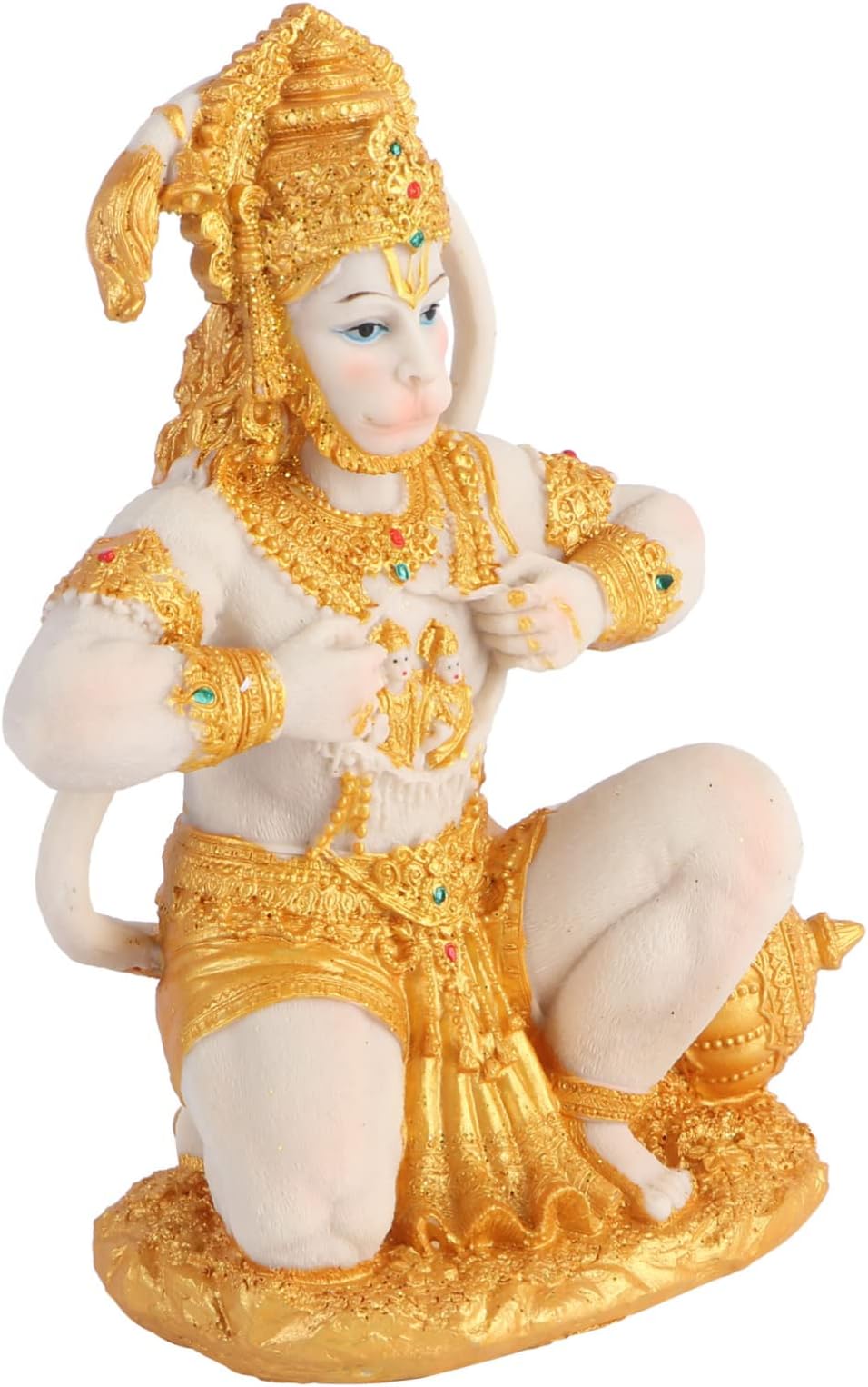 DOITOOL Hanuman Statue 7.9" God Hanuman Idol for Car Dashboard, Hindu God Statue, Lord Sculpture India Figurine Collection Idol Pooja Sculpture for Home Temple Car Dashboard Decor