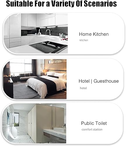 Miniatura 8 de MAHWER Tapa cuadrada de acero inoxidable 304 con tapa de solapa con ojales de basura integrados, tapa de cubo de basura con ojales de basura (color