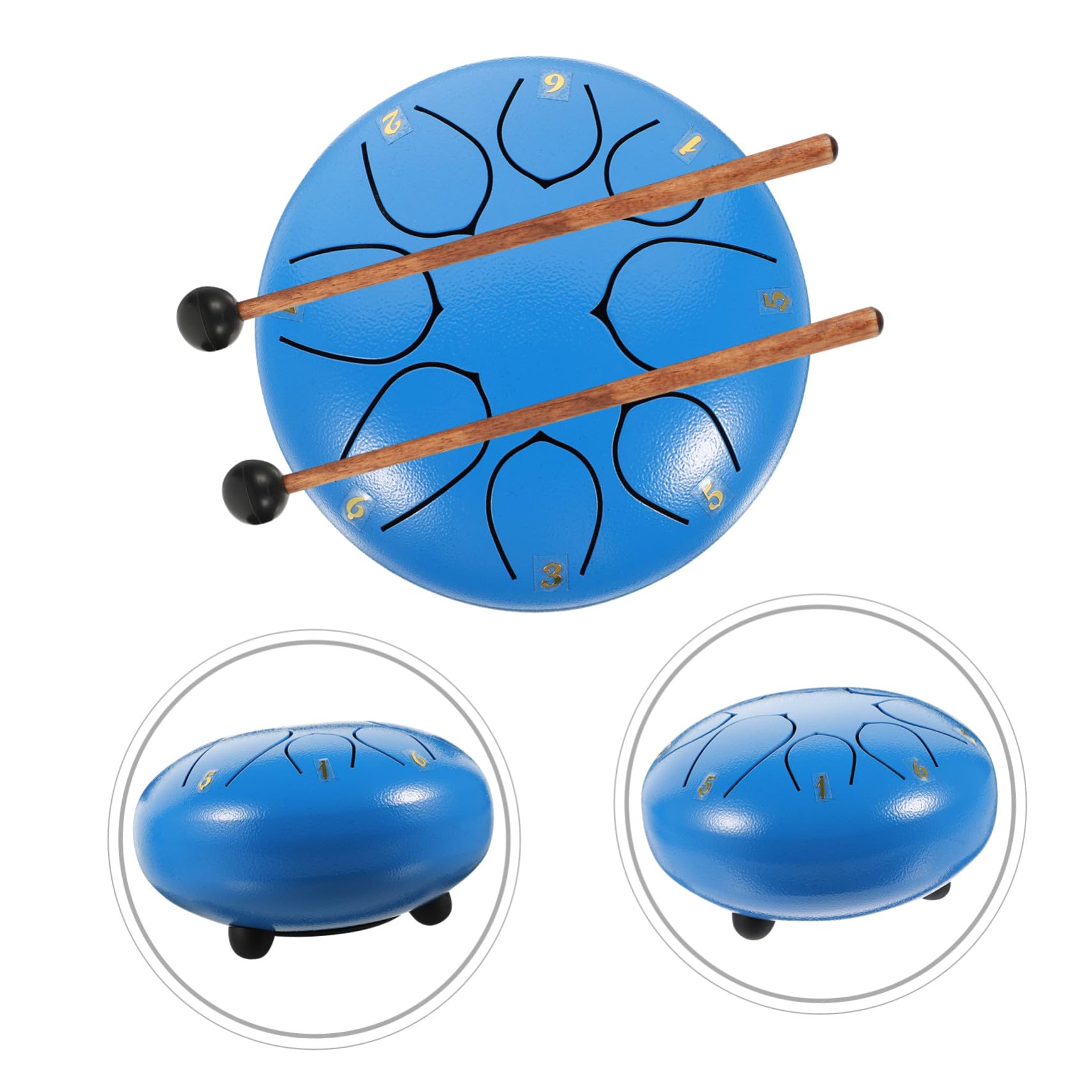 Hemobllo Lengua Creativo Azul Duradero Instrumento Percusión Etereo para Yoga y Educación Musical