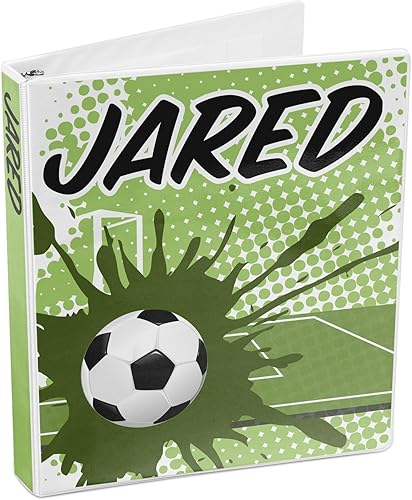 Miniatura 7 de Carpeta personalizada de fútbol con 3 anillas, 2 pulgadas