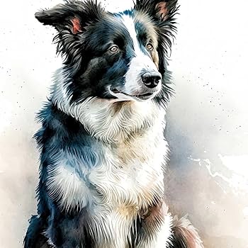 Amazon.co.jp: PET208ボーダーコリー犬 犬アート インテリア