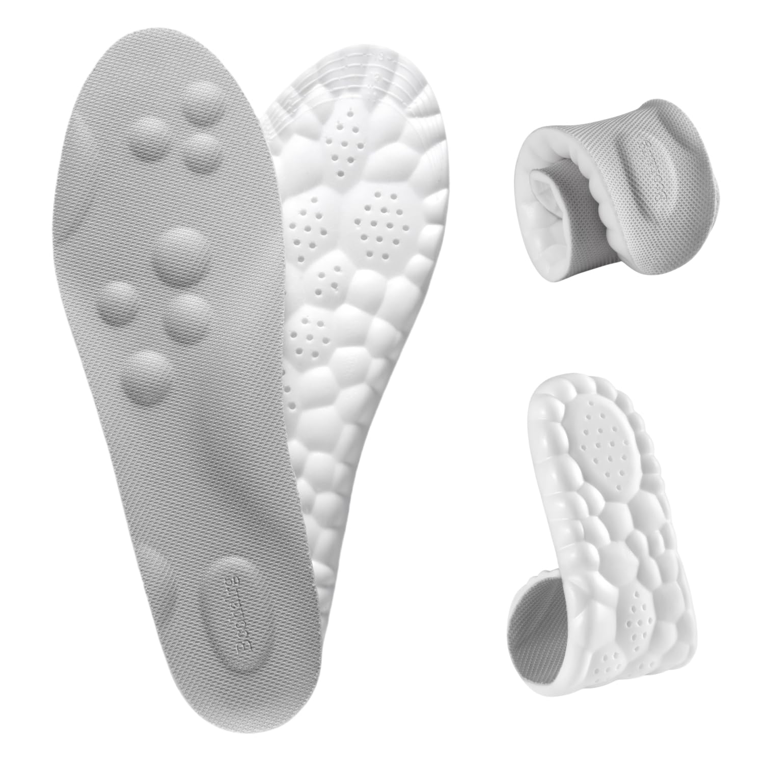 4D Cloud Tech Soles Insoles for Men Women, Super Soft Comfort Cloud Feeling Cushioning Insoles Memory Foam Arch Support Sole Inserts. (1pair, L Women