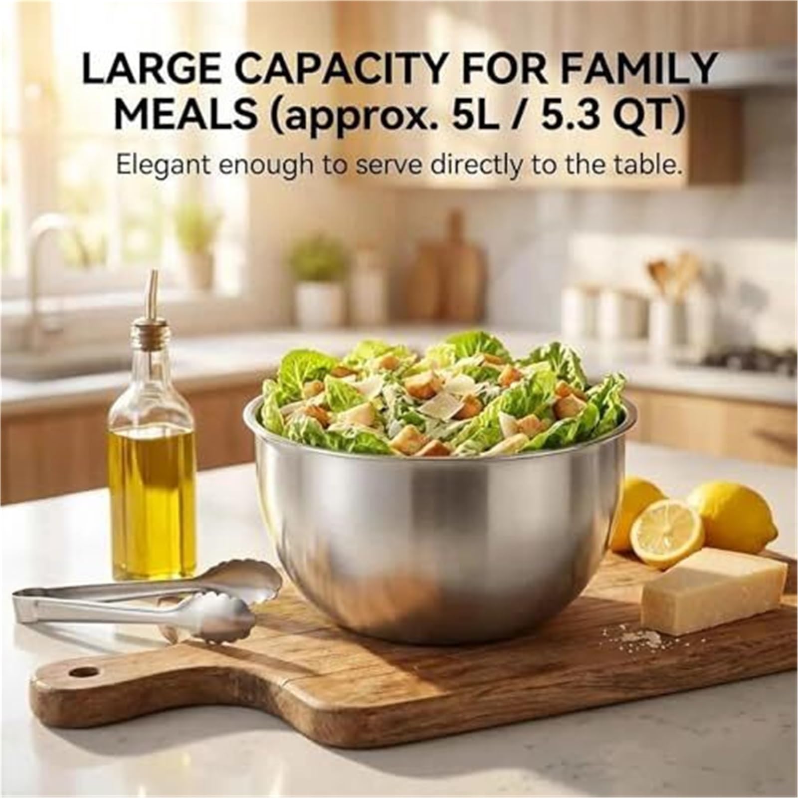 Centrifuga per insalata con ciotola e cestello in acciaio inox, resistente alla ruggine, per verdure e riso, lavabile in lavastoviglie per la preparazione dei pasti e la conservazione della cucina