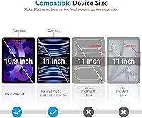 Vista 2 de OMOTON Protector de pantalla para iPad Air de 5ª generación (Air 5/4, 10.9 pulgadas, 2022/2020) iPad Pro de 11 pulgadas (2022/2021/2020/2019)