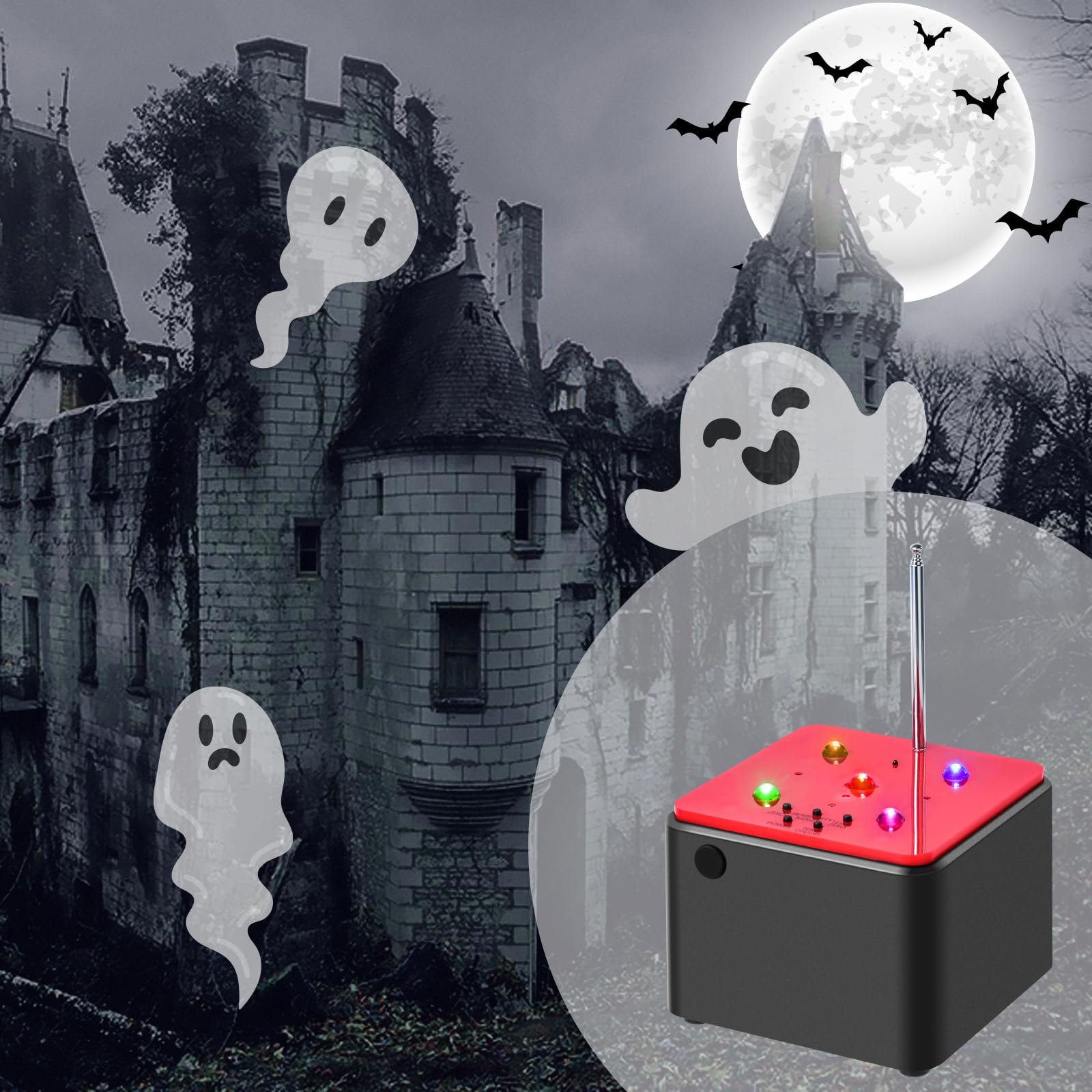 Equipo de caza de fantasmas, herramienta de equipo paranormal briidea con sensibilidad mejorada y detección de desviación de temperatura, lo que te lleva a experimentar las emocionantes actividades y