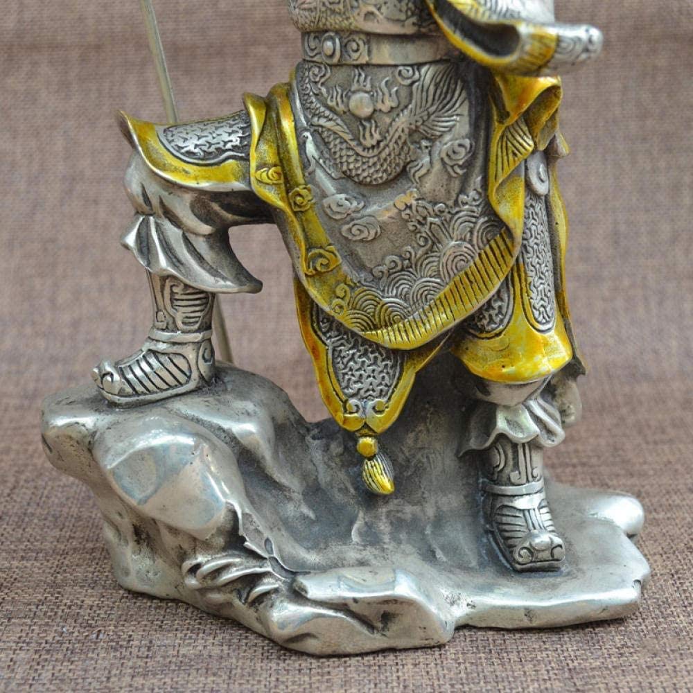Rzeźba Ogrodowa Ozdoby Posągi Rzeźby 22Cm Miedź Chiński Feng Shui Guan Gong Statua Bóg Wojny Antyczne Rzeźby Dekoracje Do Wnętrz Feng Shui Ozdoba Dekoracja Biurka Rzemiosło