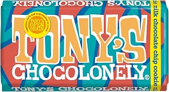 Tony's Chocolonely Milk Chocolate Chip Cookie Bar - 180g, Gift, Vegetarian - Belgian Fairtrade Chocolate