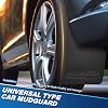 4 Piezas Guardabarros Universales de Goma Suave Negra - Evita Salpicaduras de Lodo, Mejora la Apariencia, Fácil Instalación, Impermeable y Resistente a Rayones - Ideal para Sedán, SUV y Autos Urbanos/Suburbanos -MAN 3