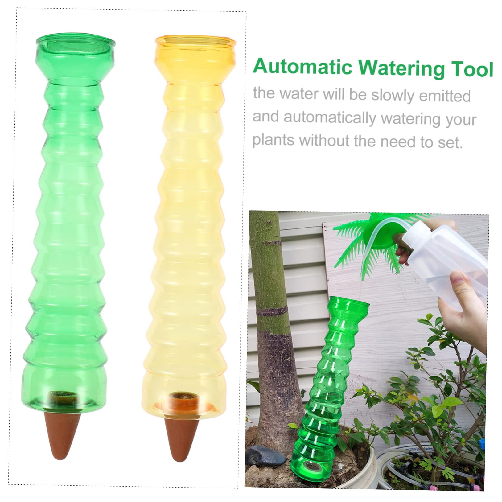 POPETPOP 4pezzi Dispositivo di Irrigazione Automatica per Piante Gocciolatori per Piante di Autoirrigazione Decorativo per Casa e Giardino Design Creativo Forma di Palma di Cocco