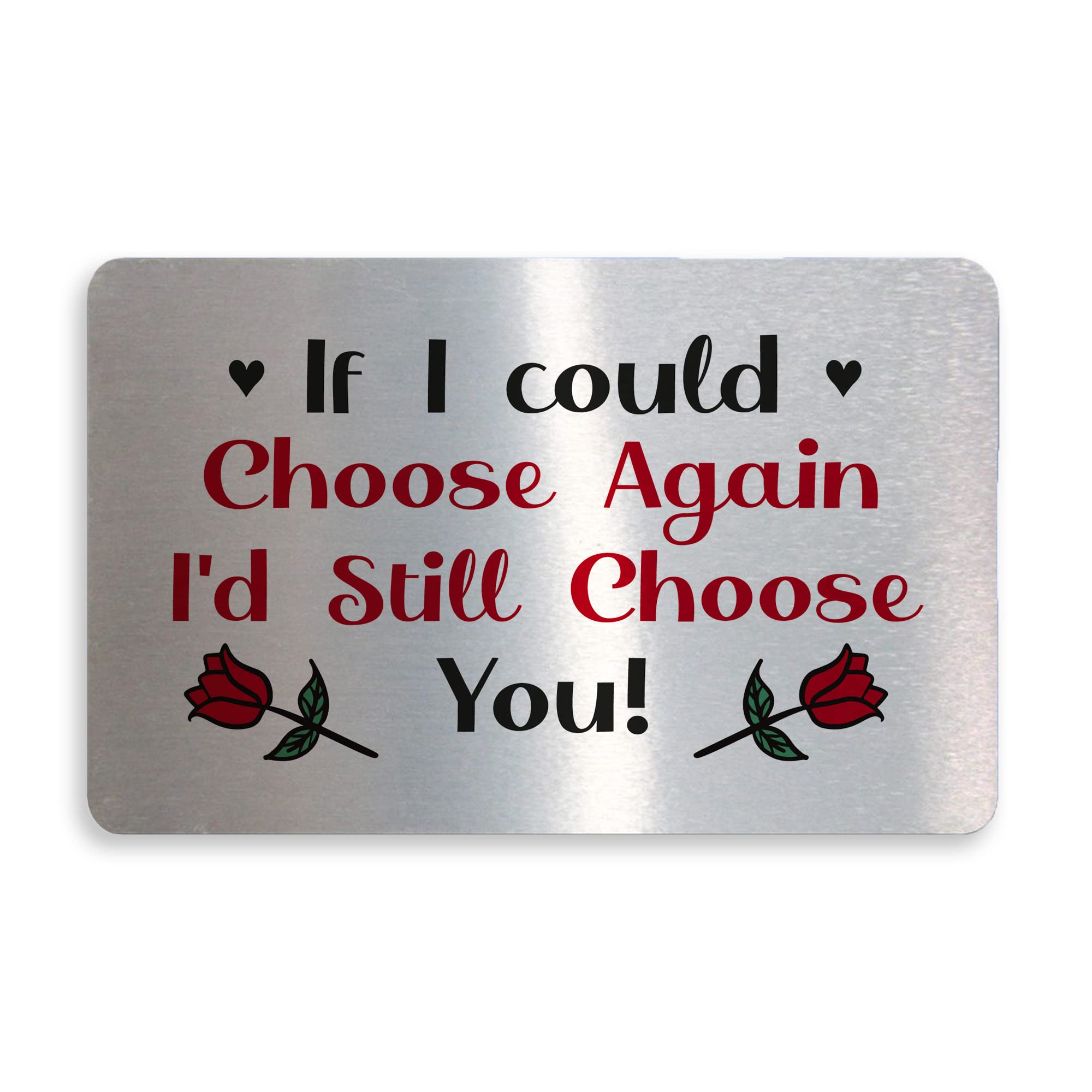 Metal Card Gift For Valentines Anniversary Husband Wife Boyfriend Girlfriend