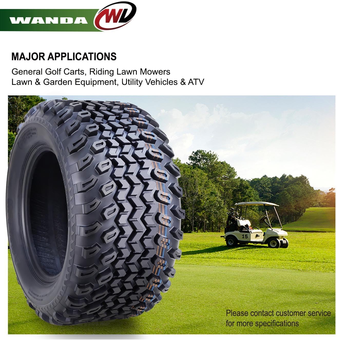 WANDA 23X10-14 Golf Cart ATV Tires 4 Ply 23X10X14 -Set 2-14053