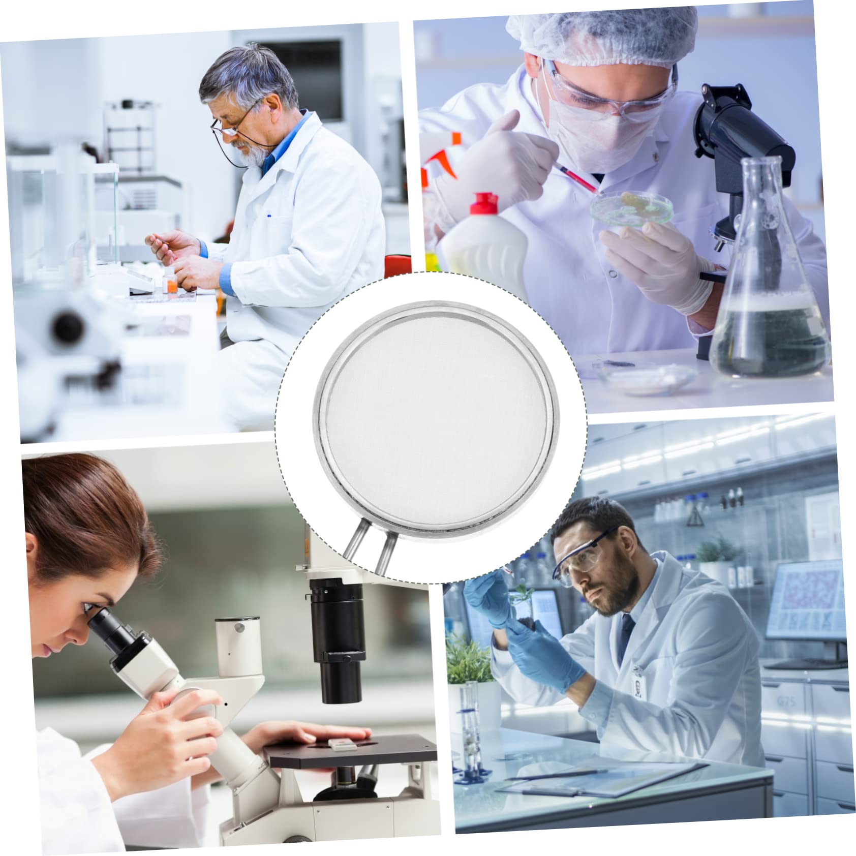 FUNOMOCYA 100 Cell Sieve Cell Strainer Mesh Test Sieve Falcon Cell Strainer Experiment Tool Cone Strainer Fine Mesh Lab Sieve Cell Strainers Standard Cone Filter Stainless Steel Silver